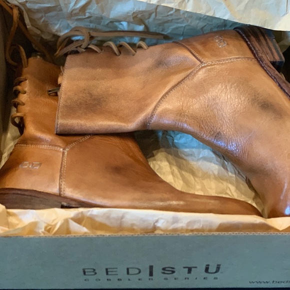 Bed Stu Cheshire Tan Glove Size 6 Lace up Boots